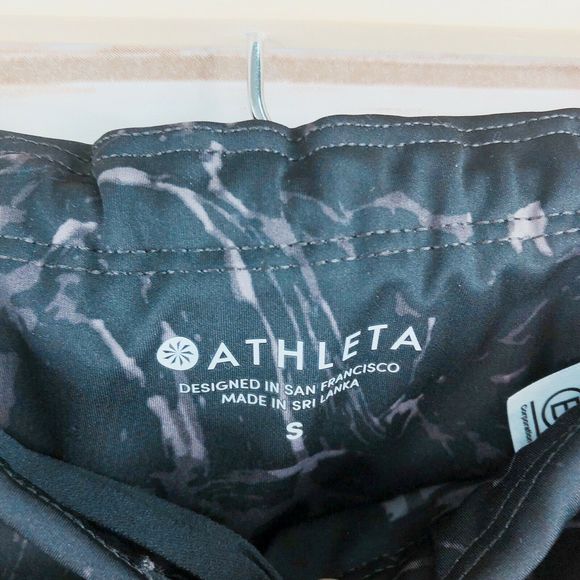 Athleta Pants Size S Athletic Print Ankle Raw Hem - Picture 5 of 9